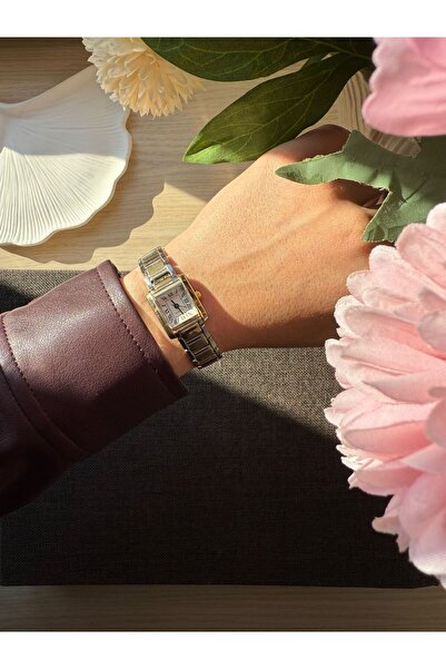 rubsey Retro Minimal Metal Cord Vintage Women Wristwatch Double Color