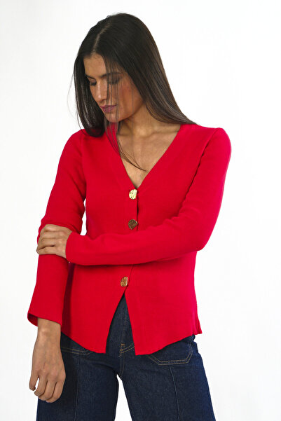 ABBRA Women's 4 Button Cardigan