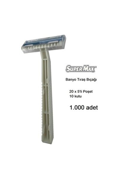 SÜPERMAX Supermax Banyo Jileti Body Tıraş Bıçağı 5'li 200 Poşet = 1.000 Adet