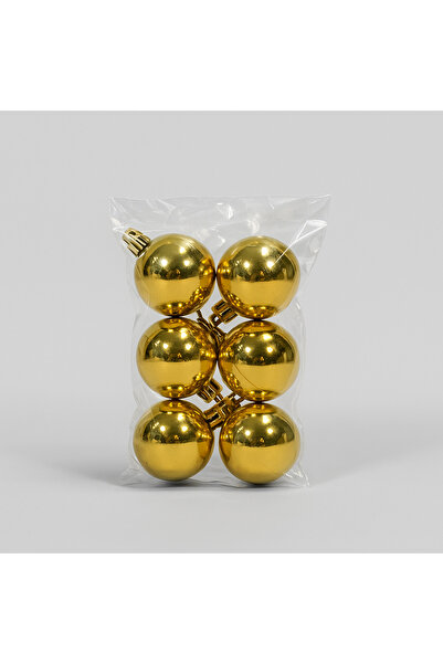 ÇINARASYADAHOME Στολίδι Χριστουγεννιάτικου Δέντρου 4 εκ. Μπάλα 6 Τεμάχια