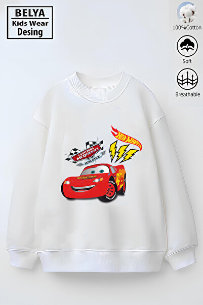 Belya Kids Wear Тенденция Детски модел Пълен модел Оверсайз дизайн с Lightning McQueen 3-слоен памучен плат