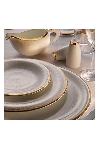EVALIZA Grace Gold 12 Kişilik 101 Parça Yemek Takımı