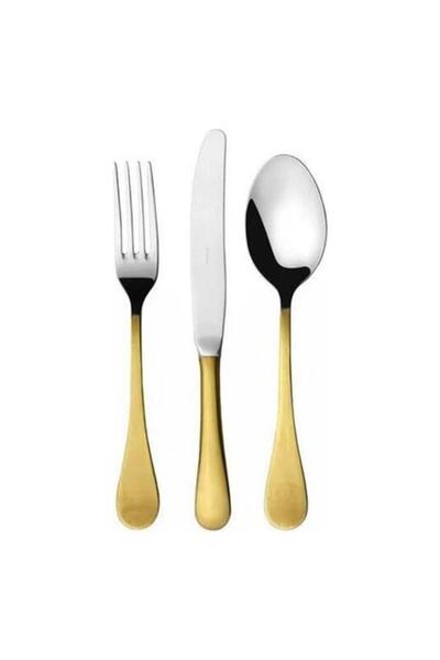 HERDMAR Rocco Semi Gold 87 Piece Cutlery Set for 12 People