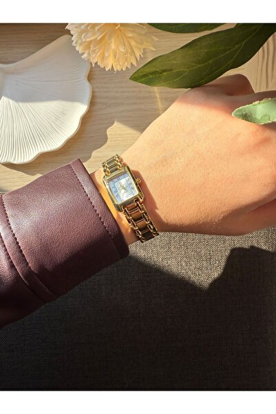 rubsey Retro Minimal Metal Cord Vintage Women's Wristwatch Gold