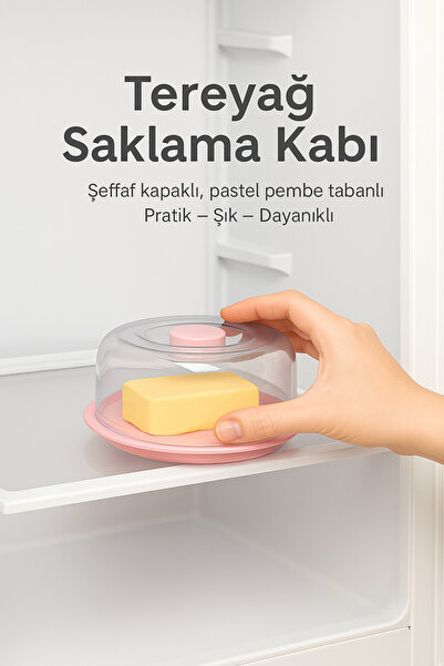 LUCES DESİGN Plastic Butter Storage Container, Classic Cheese Dish Butter Dish