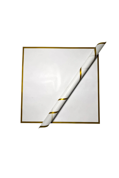 weloveis Çiçek Buket Kağıdı Altın Kenar Çerçeveli Beyaz zemin Lüks mat Opp 55...