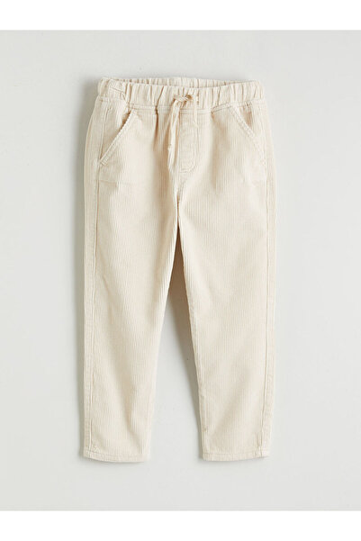 LC Waikiki Boys' Velvet Trousers with Elastic Waistband