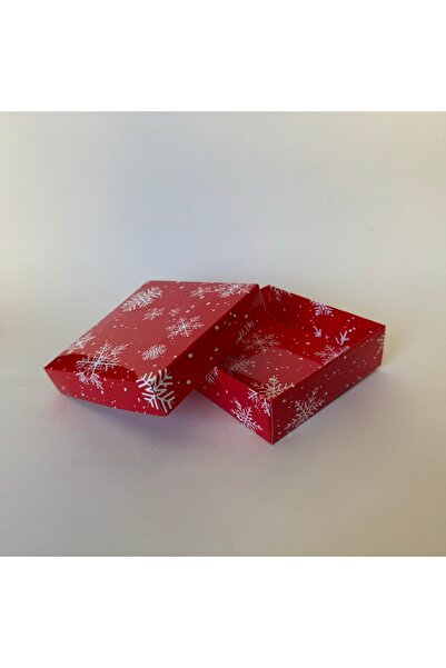 Güven Asetat Kutu Market 10x10x3 Kar Tanesi Desenli Komple Karton Kutu (20 adet)