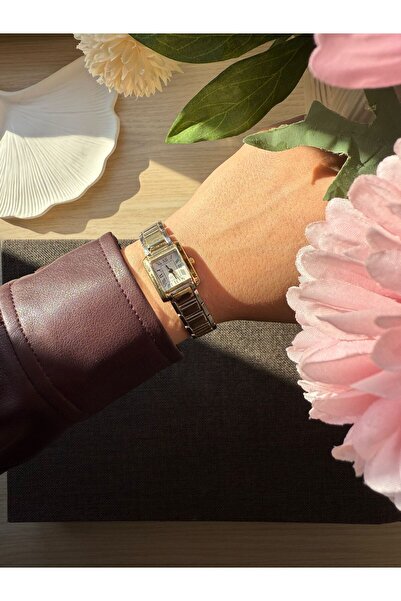 rubsey Retro Minimal Metal Cord Vintage Women Wristwatch Double Color