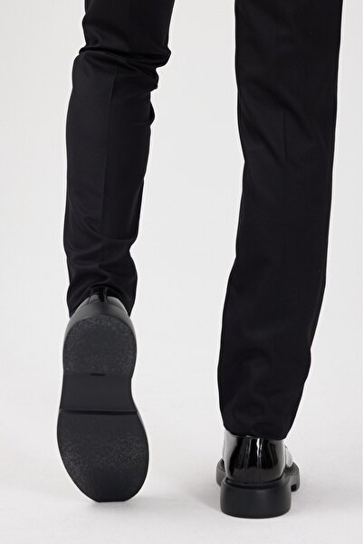 Terziayhan Μπότες από δερμάτινο λουστρίνι με μαύρα κορδόνια Terzi Ayhan