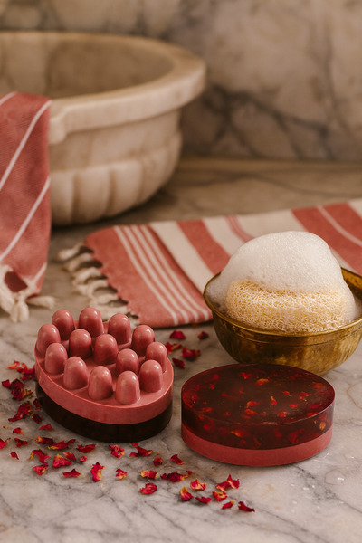 Günebakan Pomegranate Scented Herbal Massage & Cellulite Soap