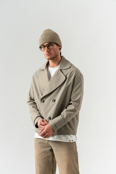 go gang own Κοντό παλτό Stonelane διπλό πέτο με γιακά