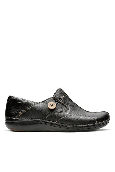 CLARKS Women's Black Un Loop Slip On