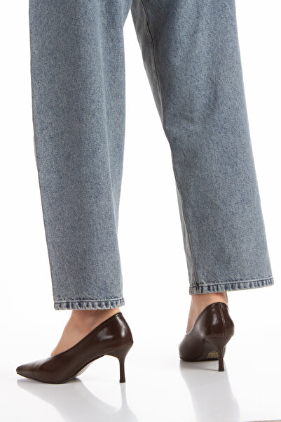 PASSAGE SHOES Women's Pointed Toe Heeled Shoes 3105 Brown