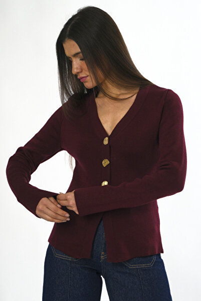ABBRA Women's 4 Button Cardigan