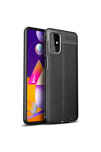 ceppark غطاء Newface لهاتف Samsung Galaxy M31S بتركيز تلقائي - أسود