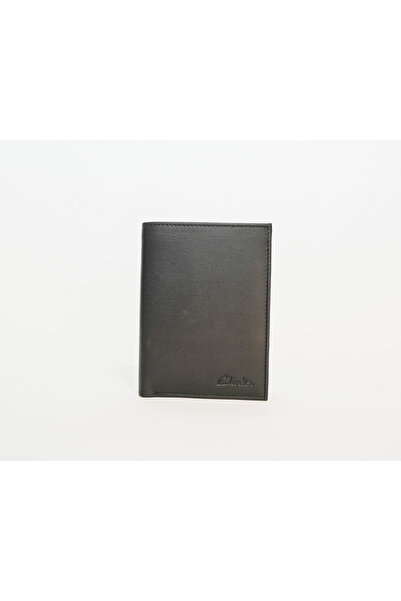 CLARKS Men's Black Logo Detail Leather Wallets