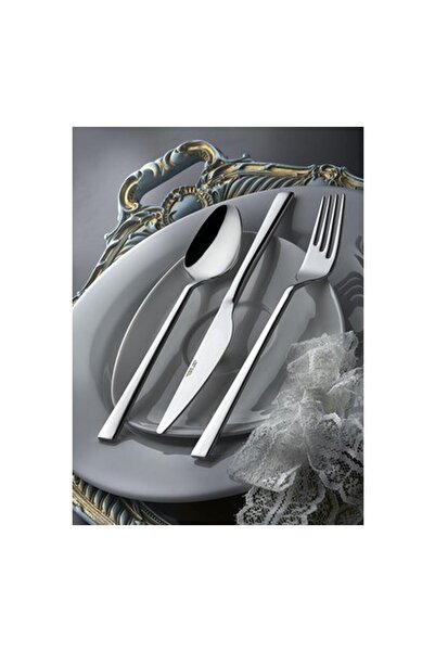 Yetkin Lara 84 Parça 12 Kişilik Yemek Çatal Kaşık Bıçak Seti -Sade 304 / 3mm