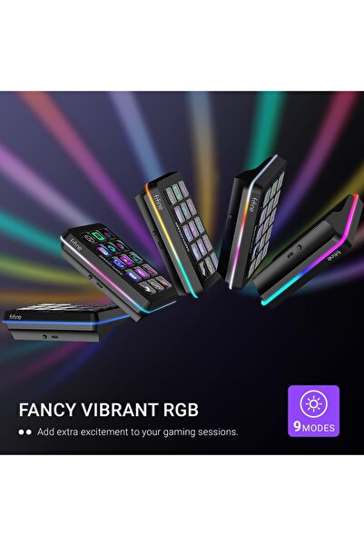 Fifine AmpliGame Stream Controller with 15 Macro Keys (D6)