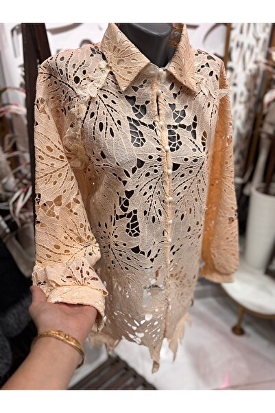 ŞEHRAZAT BUTİK Guipure Detail Stylish Design Shirt