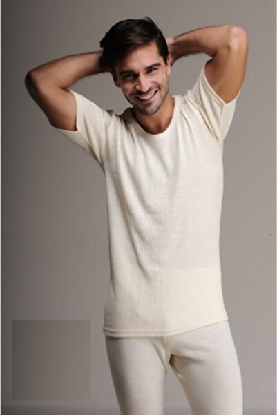 Hasyün 100% вълнена мъжка подплата с къси ръкави