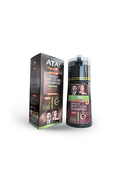 ATAL Quick Hair Dye Shampoo with Argan Oil 400 ml - Dark Brown
