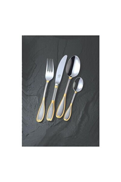 ggs solingen Diana Mat Altın Solingen 96 Parça Kutulu Çatal Kaşık Bıçak Seti