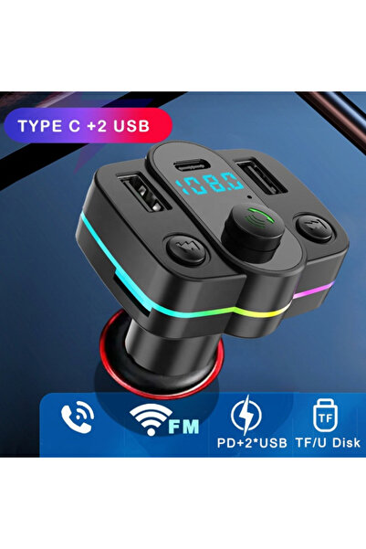 Smart Car FM Modulator M42, Bluetooth Hands-Free, USB Fast Charging & QC 3.0, LED Display