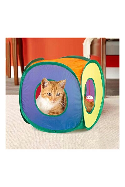 GOLD BE خيمة لعب القطط الملونة - ملعب قابل للطي ومتين وممتع 45 سم * 45 سم