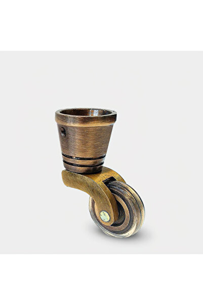 Burak TEKER 031HBUA PİRİNÇ TEKERLEK GEÇME HUNİ ÇANAK ANTİK SARI