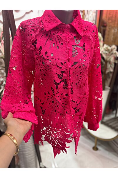 ŞEHRAZAT BUTİK Güpür Detay Şık Tasarım Gömlek