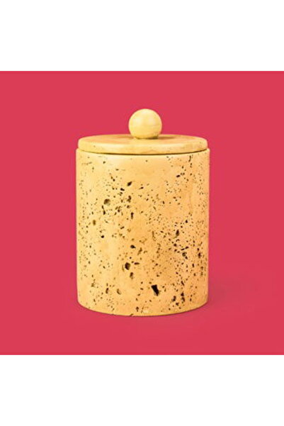 ASPARTAM Bath Travertine Look Waste Bin - Beige - 2 Lt