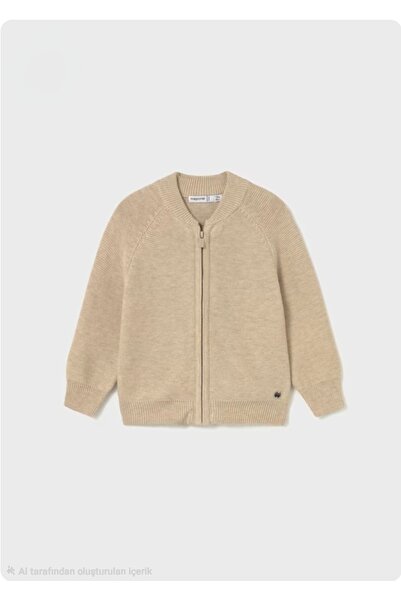 MAYORAL Boy's Knitted Sweater Cardigan Beige