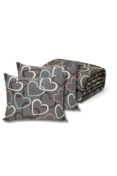 Somnart Quilted duvet set for 2 persons 200x220 cm with 2 pillows 50x70 cm Love