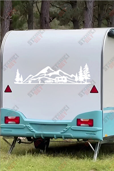 STİCKERCI BEY Mountain Visual Caravan Sticker Coating