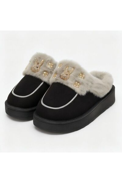 AND Slippers with rabbit ears and bright flowers – Comfortable and stylish