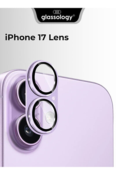 Glassology Camera Lens Protector for iPhone 17 – Lavender Rim, Scratch Resistant