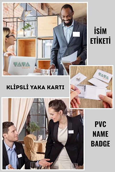 TATA CRAFT 10 bucăți de accesorii pentru insignă de identificare din PVC cu c...