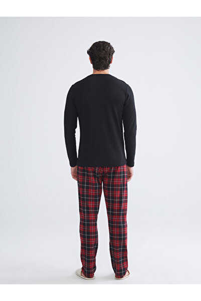 LC Waikiki Red Standard Fit Men's Pajama Set