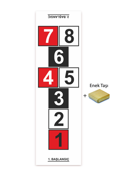 heptex Hopscotch Game (Suitable for the Guide - Tarpaulin - 100X340Cm)