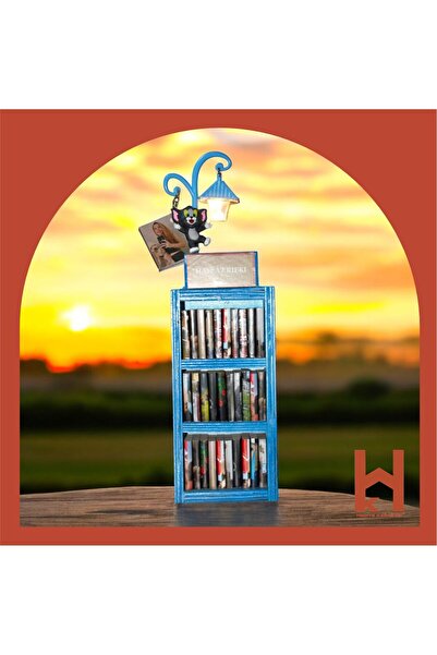 Hediye Kasabası MASAÜSTÜ DEKORATİF MİNİ KÜTÜPHANE VE GECE LAMBASI - 30 GÖRSEL...
