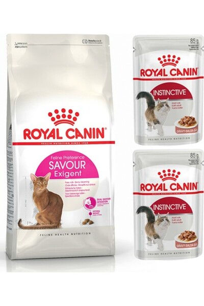 Royal Canin Adult Yetişkin Savour Exigent Iştah Açıcı Kedi Maması 2 kg + Yaş Kedi Maması