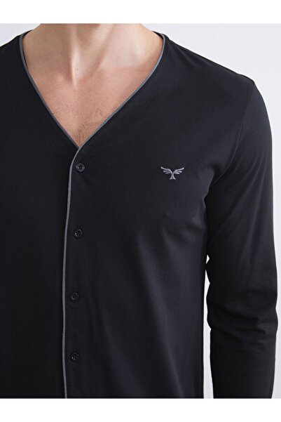 LC Waikiki Black Standard Fit Men's Pajama Set