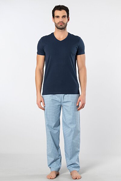 Cacharel Set pijamale pentru bărbați 2238/Albastru 2