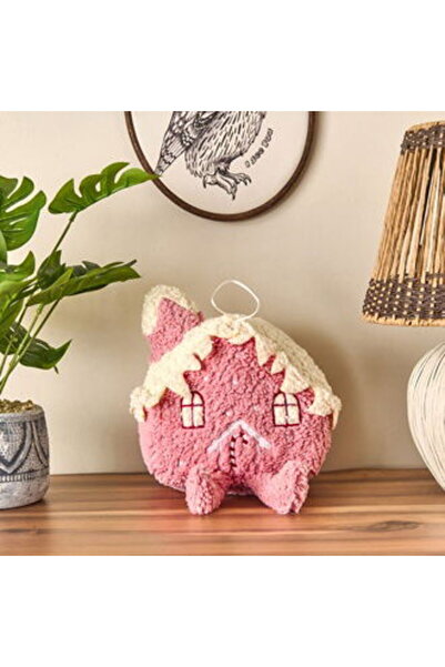 ASPARTAM Soft Cute House Figured Pillow - Pink - 19X22 cm