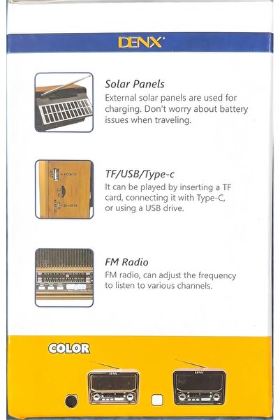 Generic Hi-Fi Retro Speaker with FM Radio, Bluetooth, USB/TF Playing, Remote Control, Rechargeable Battery,