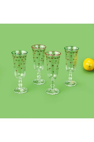 Rakle Winter Ornament 4-Piece Coffee Side Cups - Colorful - 120 ml