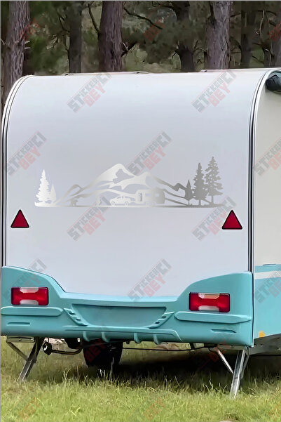 STİCKERCI BEY Mountain Visual Caravan Sticker Coating