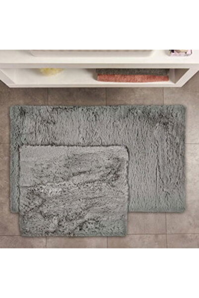 ASPARTAM طقم مرحاض سوفت فينوس بوست مكون من قطعتين - رمادي - 60x100 سم + 50x60 سم