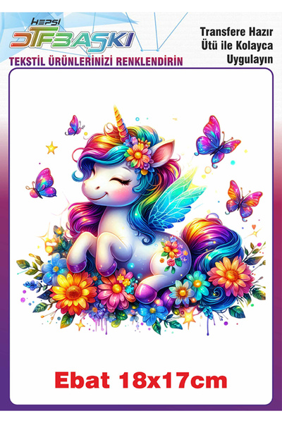 F17 Ajans Imprimare textilă cu unicorn, care se lipește prin călcare